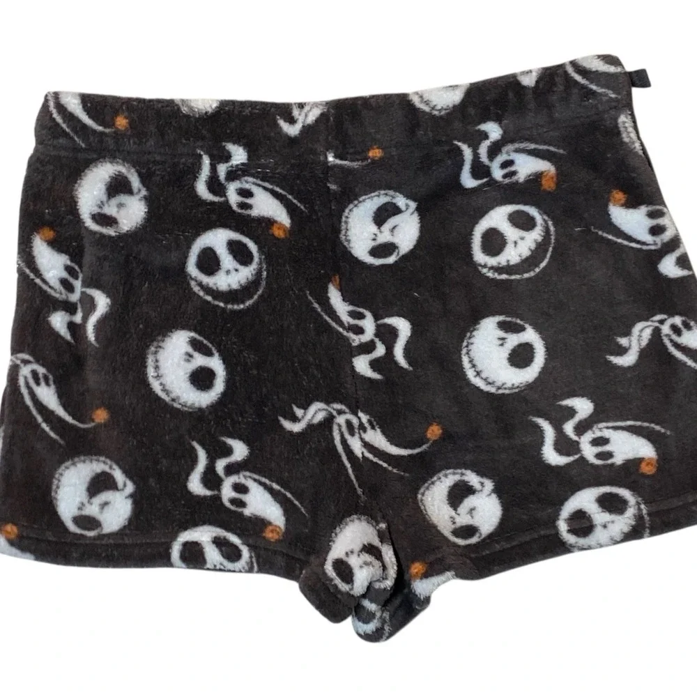 Disney Nightmare Before Christmas Pajama Short M Gray Plush Loungewear Halloween - Picture 2 of 6